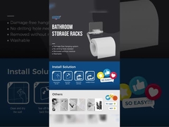 Tempat Tisu Toilet Bening Berperekat 14,5cm Rol PC PET ISO 9001