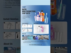 Tempat Cangkir Sikat Gigi Berperekat Lebar 32Cm Tempat Sikat Gigi WGO Pengisap Dinding