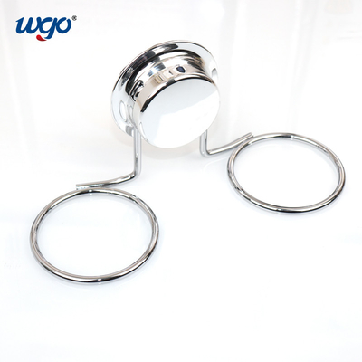 Kamar Mandi Stainless Steel Mounted Pemegang Sikat Gigi Cangkir Hisap Perak