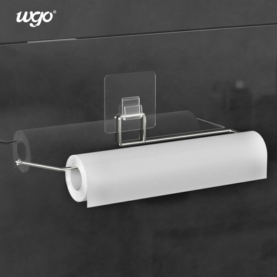 Plastik Hanging Wall Mount Self Adhesive Paper Roll Holder Toilet Tissue Stand