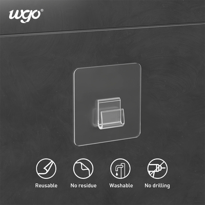 Topi Rak Bracket Perekat Kait Dinding Mulus Metal Clip Caddy Replacement