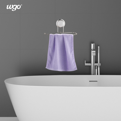 Kamar Mandi Electroplating Silver Suction Cup Fixed Paper Handuk Holder Stainless Steel
