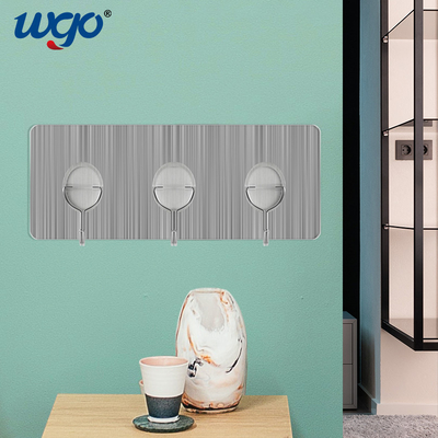 Kerusakan Gratis Dipasang Self Adhesive Wall Mounted Hook Gantungan Rak Mini Untuk Dinding
