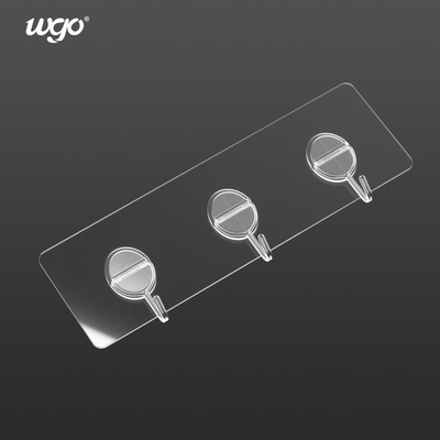 Kerusakan Gratis Dipasang Self Adhesive Wall Mounted Hook Gantungan Rak Mini Untuk Dinding