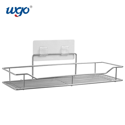 Tidak Perlu Lubang Pengeboran Kamar Mandi Stainless Steel Caddy Self Adhesive Mounted