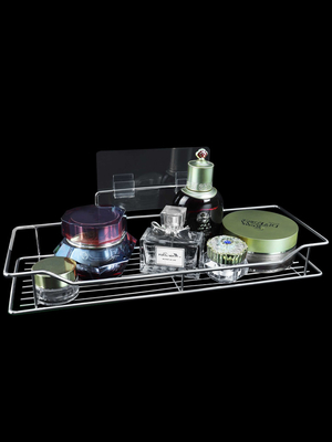 Tidak Perlu Lubang Pengeboran Kamar Mandi Stainless Steel Caddy Self Adhesive Mounted