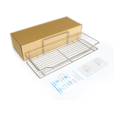 Tidak Perlu Lubang Pengeboran Kamar Mandi Stainless Steel Caddy Self Adhesive Mounted