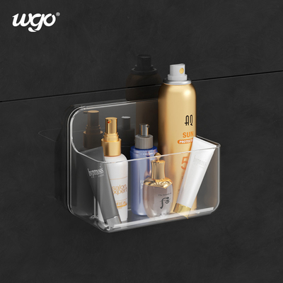 Stiker yang Dipatenkan Sangat Dipasang Self Adhesive Shower Caddy Clear Fittings