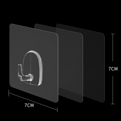 WGO Self Adhesive PC clear coat hook Tugas Berat Untuk Menggantung Mantel Handuk Dapur Kamar Mandi Tahan Air Tahan Karat