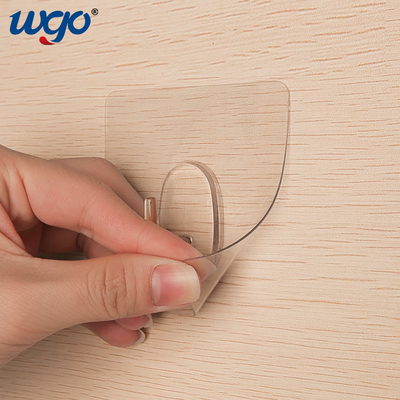 WGO Self Adhesive PC clear coat hook Tugas Berat Untuk Menggantung Mantel Handuk Dapur Kamar Mandi Tahan Air Tahan Karat