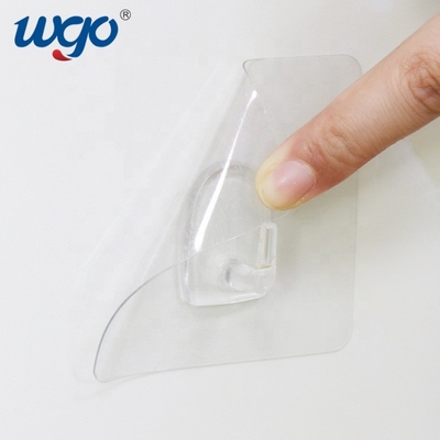 WGO Self Adhesive PC clear coat hook Tugas Berat Untuk Menggantung Mantel Handuk Dapur Kamar Mandi Tahan Air Tahan Karat