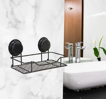 Pemasangan Bebas Kerusakan Tidak Perlu Lubang Pengeboran Shower Caddy Self Adhesive Aksesoris Mandi Pemegang Chrome