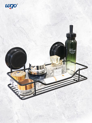 Pemasangan Bebas Kerusakan Tidak Perlu Lubang Pengeboran Shower Caddy Self Adhesive Aksesoris Mandi Pemegang Chrome