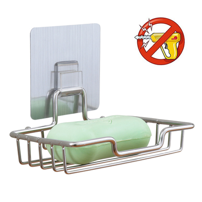 WGO 304 Stainless Steel Soap Holder ISO 9001 5kg Bearing Self Adhesive Type