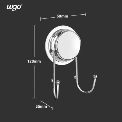 Tahan Air Dan Kelembaban Bukti Suction Robe Hook Stainless Steel 201