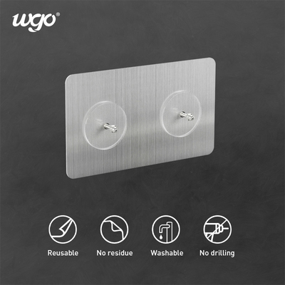 Aksesori dan Perlengkapan Kamar Mandi Self Adhesive Kuku Ganda Tanpa Pengeboran