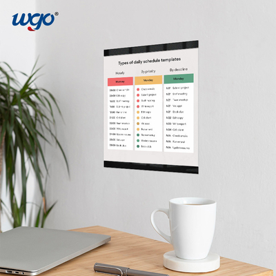 No Magnet Repositionable Wall Mounted Sign Holder Self Adhesive