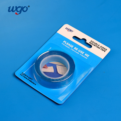 Office Washable Clear Sticky Double Side Mounting Tape Repositionable Removable