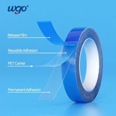 Clear Sticky Double Sided Adhesive Roll Tape Untuk Sekolah Kantor Rumah Tangga
