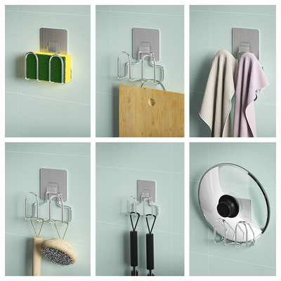 Bebas Kerusakan Self Adhesive Mounted Sponge Brush Holder Peel And Stick
