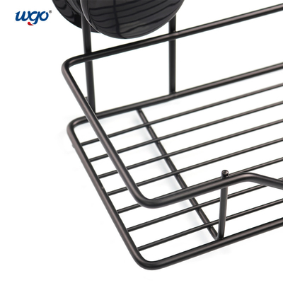 Tidak Ada Paku / Lubang Pengeboran Diperlukan Chrome Shower Caddies Self Adhesive Untuk Kamar Mandi