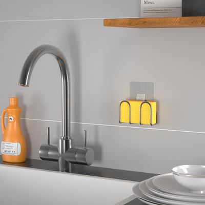 WGO SS304 Kitchen Sink Caddy Organizer Perekat Diri Tidak Perlu Alat Pemasangan