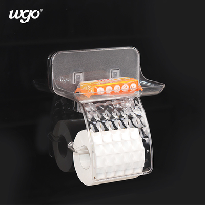 WGO Transparan Kamar Mandi Sabun Dish Holder Shower Rail Plastik Untuk Handuk Kertas