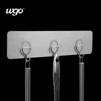 Kerusakan Gratis Dipasang Self Adhesive Wall Mounted Hook Gantungan Rak Mini Untuk Dinding