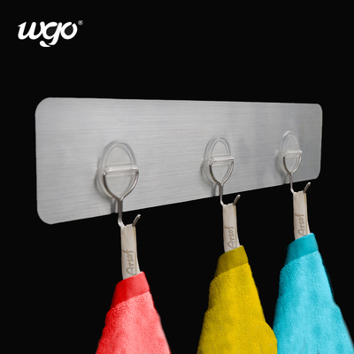 Kerusakan Gratis Dipasang Self Adhesive Wall Mounted Hook Gantungan Rak Mini Untuk Dinding