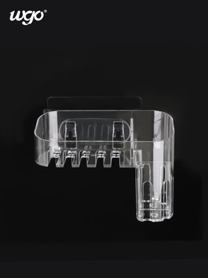 Clear Kitchen Storage Bath Organizer Basket Wall Mount Untuk Shower Bar