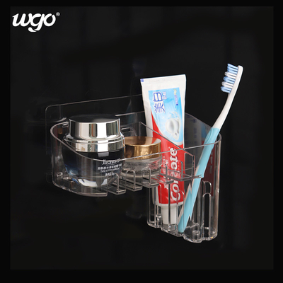 Clear Kitchen Storage Bath Organizer Basket Wall Mount Untuk Shower Bar