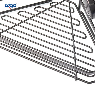 265mm Stainless Steel Matte Black Corner Shower Shelf ISO 9001