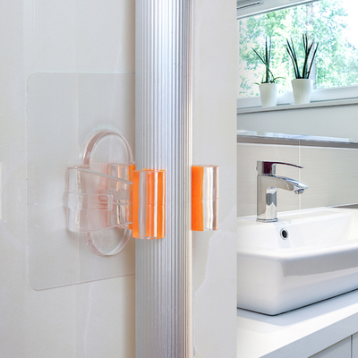 Self Adhesive Mounted Mop Dan Broom Holder Clips Dihapus Tanpa Meninggalkan Jejak