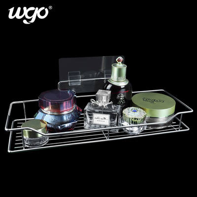 35.5cm Warna Perak WGO Dapat Dicuci Kamar Mandi Shower Caddy Set Aksesori Bening