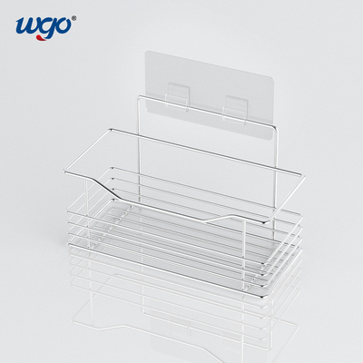 WGO Damage Free Bathroom Holder Set, Mounting Self Adhesive Bathroom Shelf