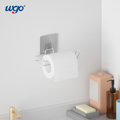 Mounting Toilet Roll Holder Bebas Kerusakan Kamar Mandi Terpasang Perekat Diri