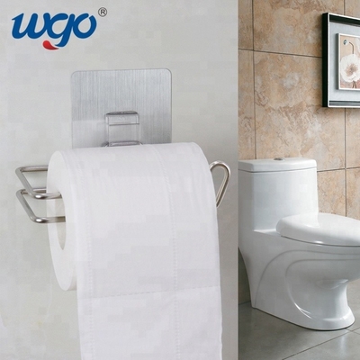 Mounting Toilet Roll Holder Bebas Kerusakan Kamar Mandi Terpasang Perekat Diri