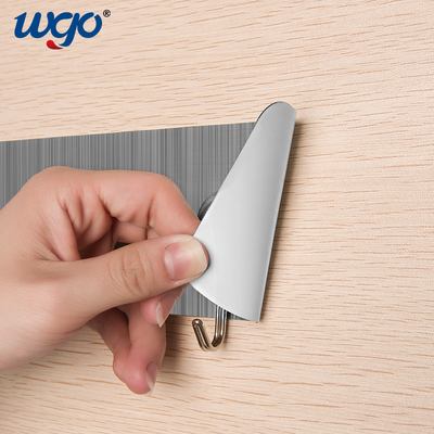 304 Stainless Steel Self Adhesive Wall Molunted Hook Rail Rack Untuk Mantel Pakaian