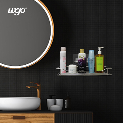 Cuci kamar mandi Shower Storage Caddy stainless steel WGO Adhesive Clear Set