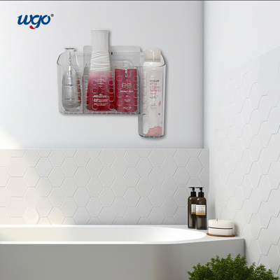 Damage Free Clear Kitchen Organizer Container Wall Mount Untuk Kamar Mandi