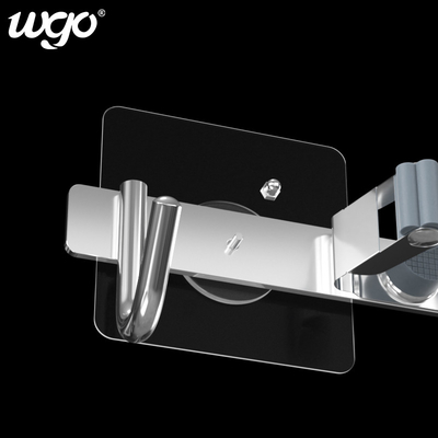 WGO Stick On Shower Shelf 70x70 wall mount Removable Sticky Hooks 5kg Memuat Dengan stiker PVC