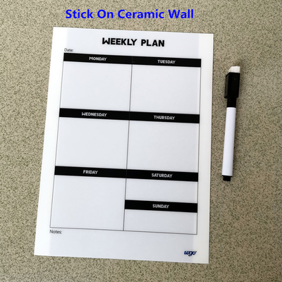 Tidak Ada Residu Sticky Dry Erase Board ODM OEM Self Stick W Peel Drawing Writing