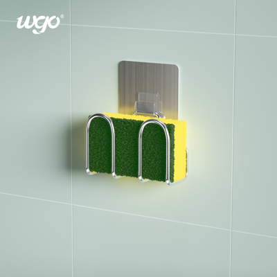 100mm Kuat Adhesi Dapur Spons Pemegang SS304 Perekat Tubuh Strip Wastafel Caddy