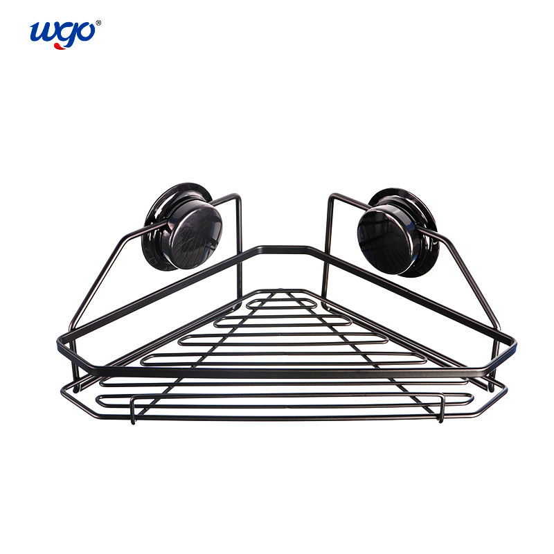 Permukaan Stainless Steel Painted Finshed Bath Corner Shelf Perawatan Oksidasi Hitam