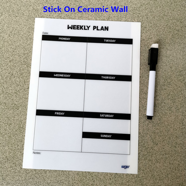 Tidak Ada Residu Sticky Dry Erase Board ODM OEM Self Stick W Peel Drawing Writing
