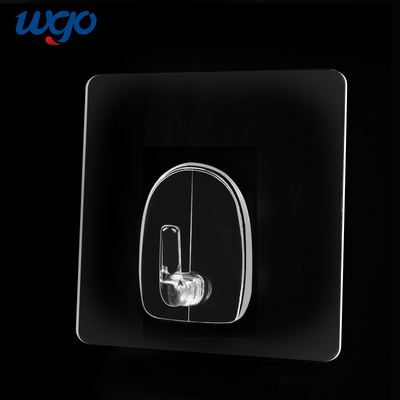 WGO Self Adhesive PC clear coat hook Tugas Berat Untuk Menggantung Mantel Handuk Dapur Kamar Mandi Tahan Air Tahan Karat