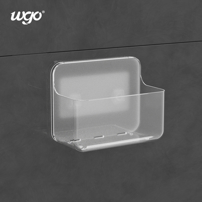 Stiker yang Dipatenkan Sangat Dipasang Self Adhesive Shower Caddy Clear Fittings