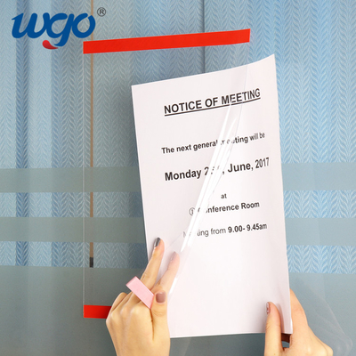 Dokumen Akrilik 8.5 X11 Clear Sign Holder Repositionable ODM OEM Wall Mount