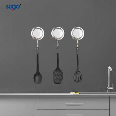 Kait Dinding Kamar Mandi Multifungsi 6kg Memuat SS201 Kait Handuk yang Dipasang di Dinding